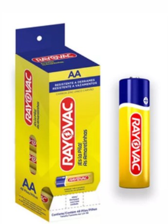 PILHA RAYOVAC AMARELA AA C/ 48