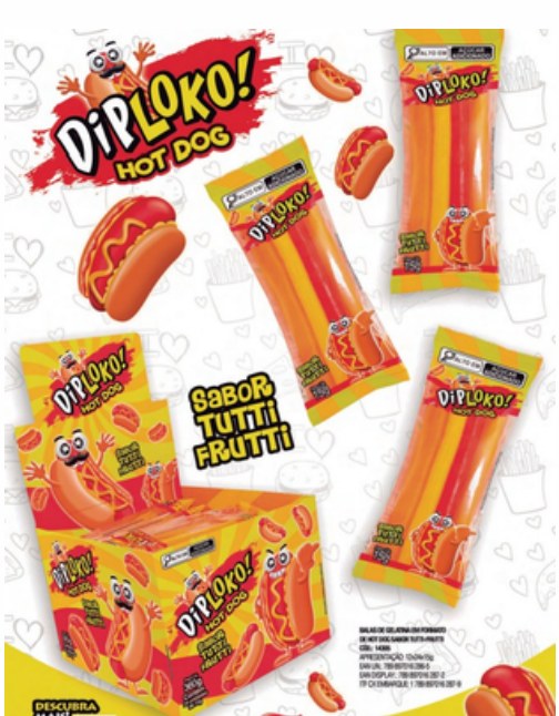 DIPLOKO HOT DOG GUMMY 15G C/24 UN